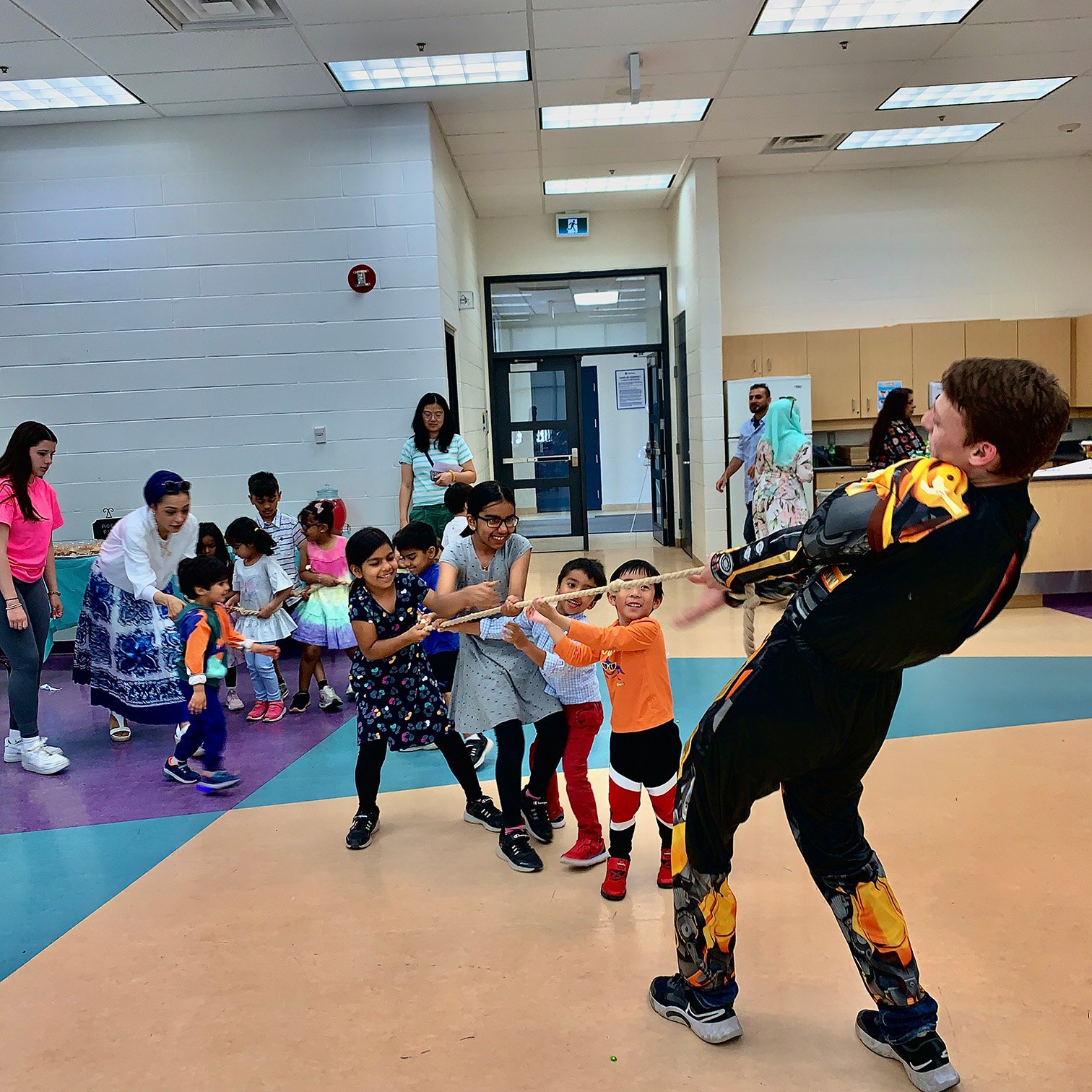Children playing Tug of War