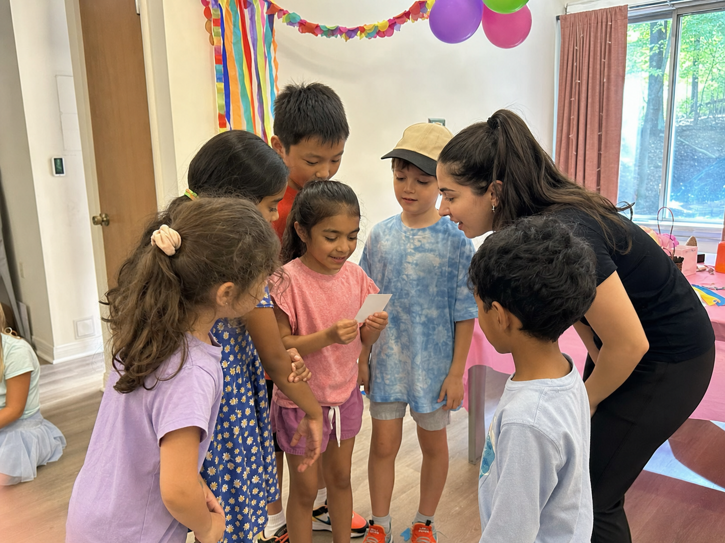 Children enjoying a treasure hunt