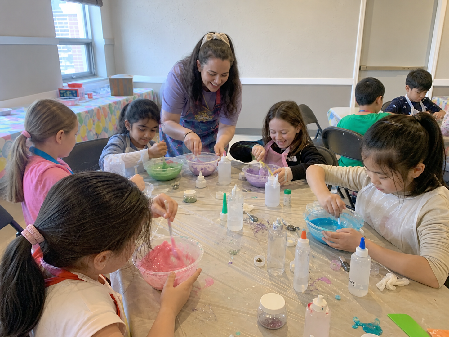 Children enjoying a slime-making activity
